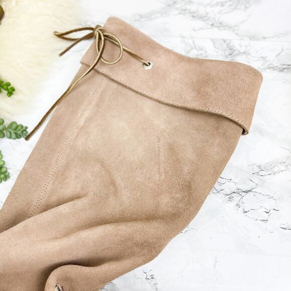 Sperry Top Sider Longpoint Tan Suede Leather Plaid Knee High Moccasin Boots Sz 8 - Picture 5 of 5